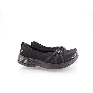 Bzees Women's Niche Slip On Flat Size 6 Black Stretch Fabric Light Shoe